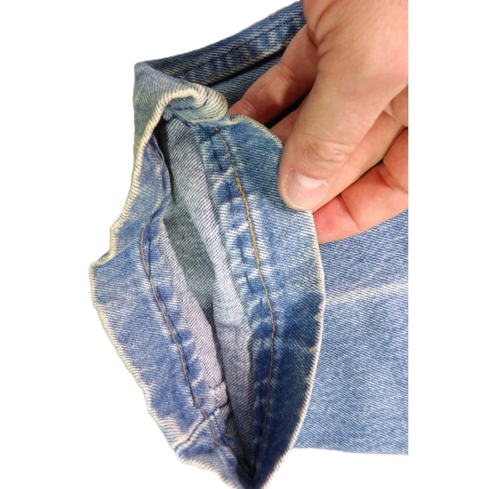 VTG Levis 509 Orange Tab Jeans Men 38x32 USA Made Light Wash Denim Straight 80s